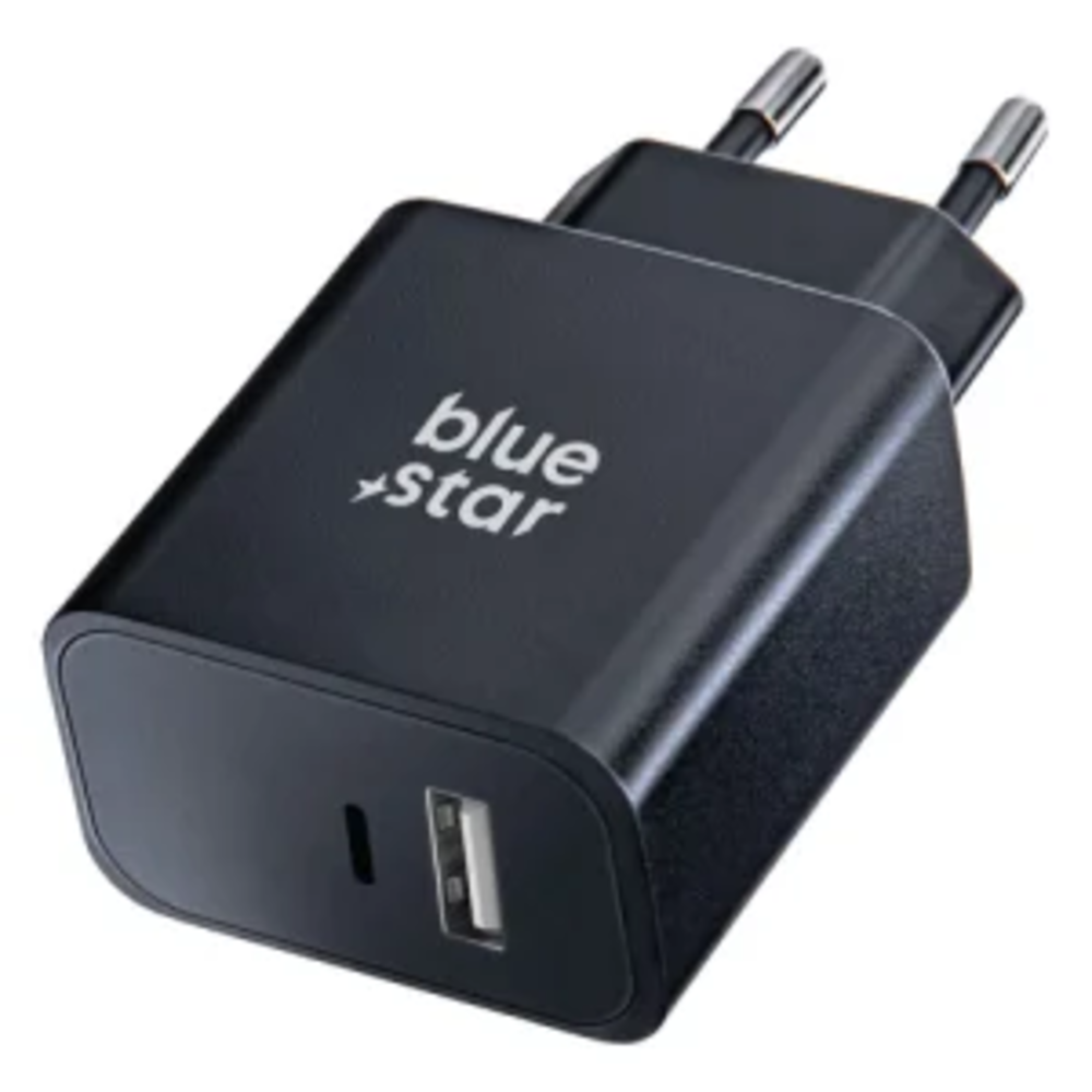 BLUE STAR CARICABATTERIE TYPE-C + USB-A 3A 25W