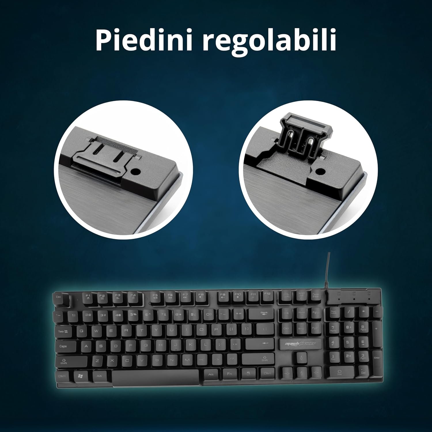 Tastiera Da Gaming USB MachPower Rgb - immagine 3