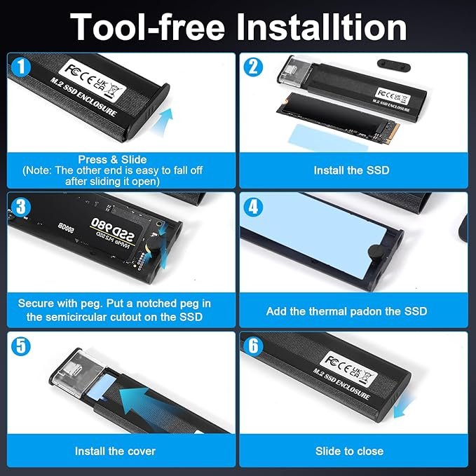 Case SSD M.2 NVMe USB - immagine 2