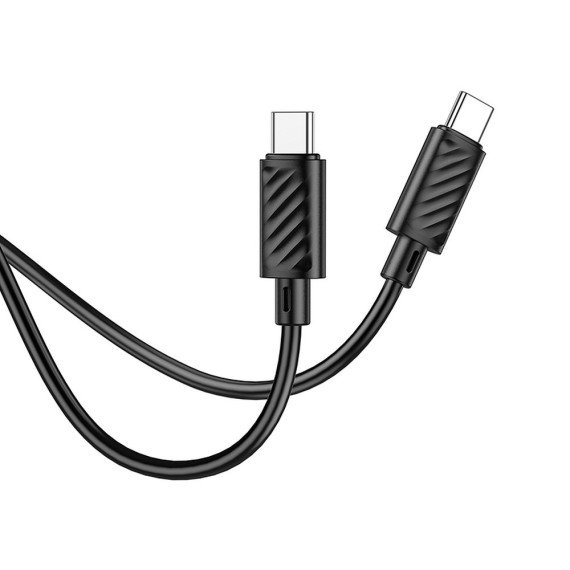 CAVO DI RICARICA DA USB-C A TYPE-C USB-C HOCO NERO 1MT PD60W - immagine 2